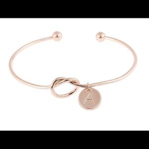 🟢free “A” charm tie the knot bracelet (defective)